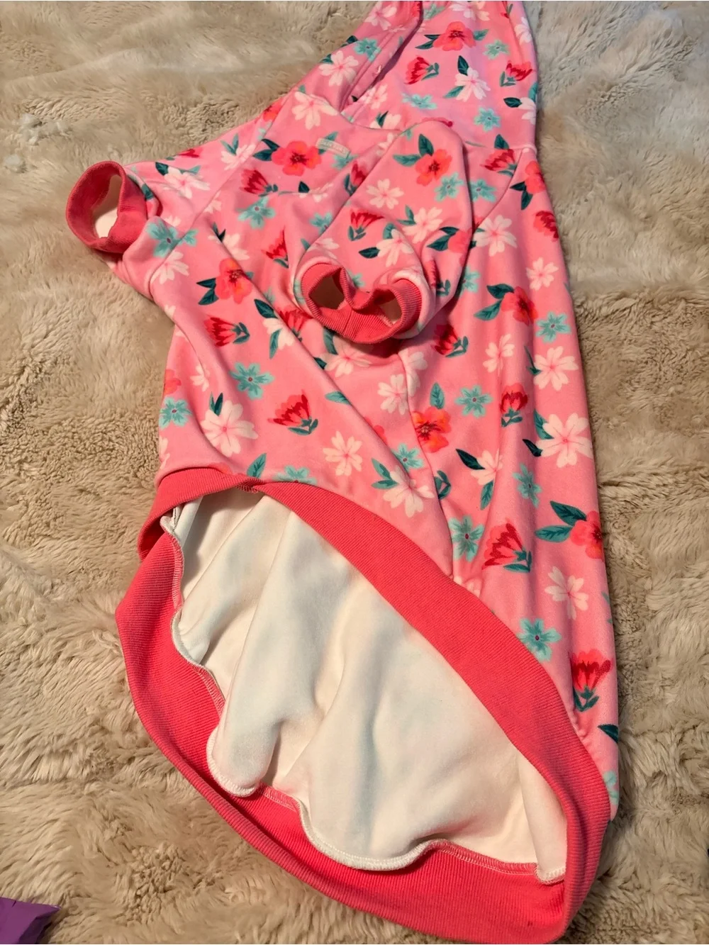 Spark Paws 5x Floral Dog Hoodie - Soft Floral Print